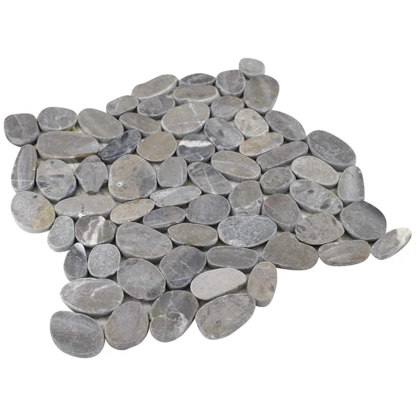 Rain Forest 12 in. x 12 in. Light Grey Honed Sliced Pebble Floor and Wall Tile (5.0 Sq. ft. - CASE)
