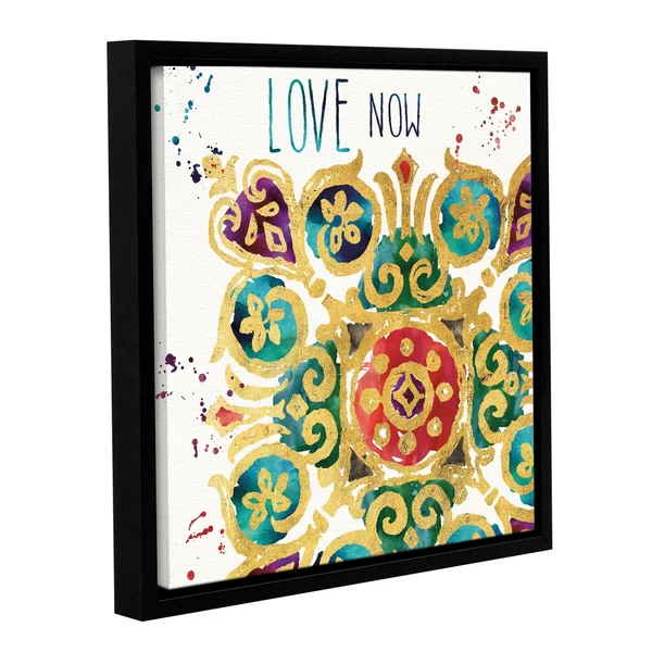 Jess Aiken's 'Little Jewels Words III' Gallery Wrapped Floater-framed Canvas 2aik018af