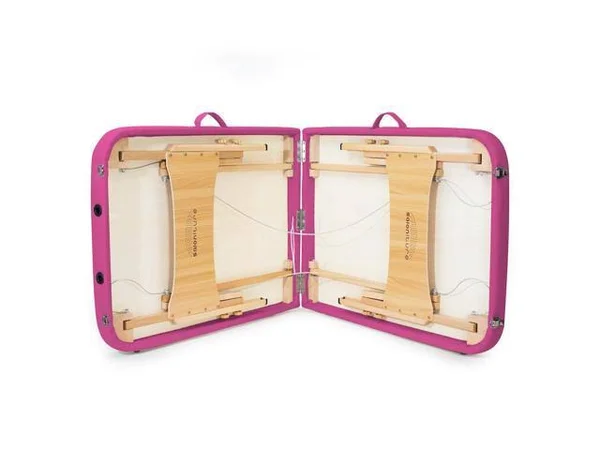 Saloniture Basic Portable Folding Massage Table - Pink