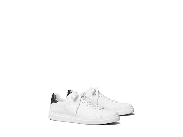 Tory Burch Howell Court Sneakers Titanium White/Tory Navy 6.5