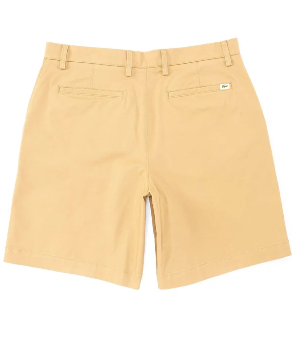 Lacoste Men's Regular Fit Cotton Gabardine Bermuda Shorts, White, 30