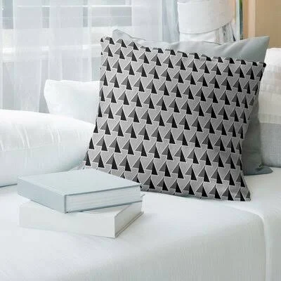 Shifted Arrows Pattern Throw Pillow Brayden Studio Color: Black Accent - Size: 18x22 x 18