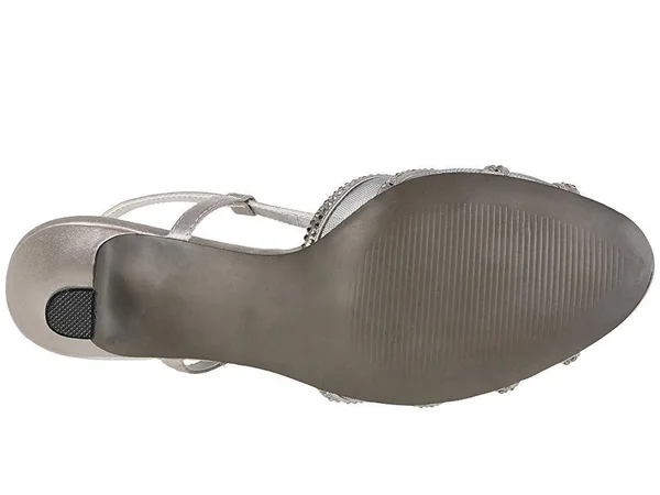 David Tate Refined Sandals Silver Satin 5 M