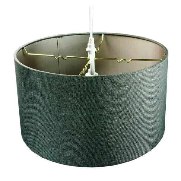 Home Concept Granite Grey 2 Light Swag Plug-In Pendant with Diffuser