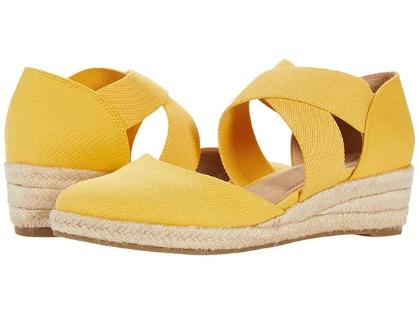 LifeStride Keaton Espadrille Women's Sandal - Marigold Size 7.5
