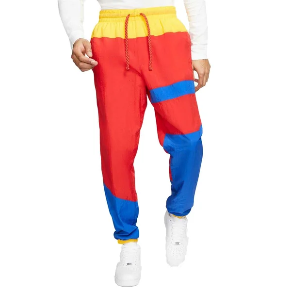 Nike Men's Flight Basketball Pants Yellow-Red-Blue CN8512-657