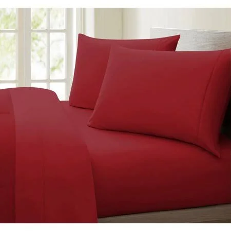 Home Sweet Home Dreams Luxurious Collection 1000 Thread Count 100% Cotton Sheet Set (California King - Burgundy), Red