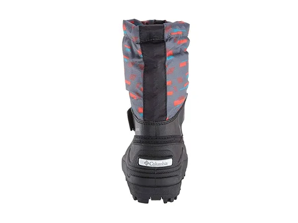 Columbia Unisex Children's Powderbug Forty Print Boot - Size: 12, Graphite/Flame