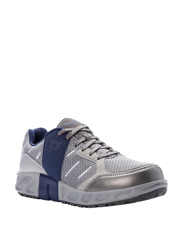 Propet Men's Matthew Sneaker, Size: 15, Grey/Navy