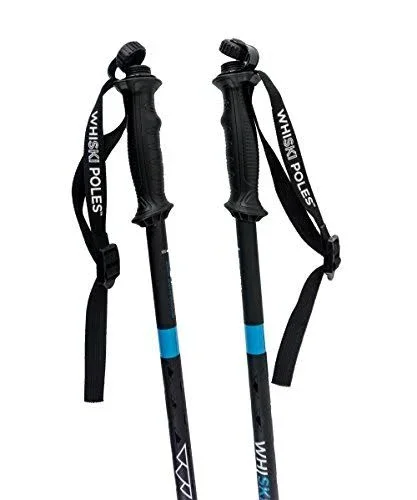 Whiski Poles Are High Performance Ski Pole Flasks Holding 16 oz + Free Collapsible Funnel + Stickers! - Matte Black, 120 cm, 48