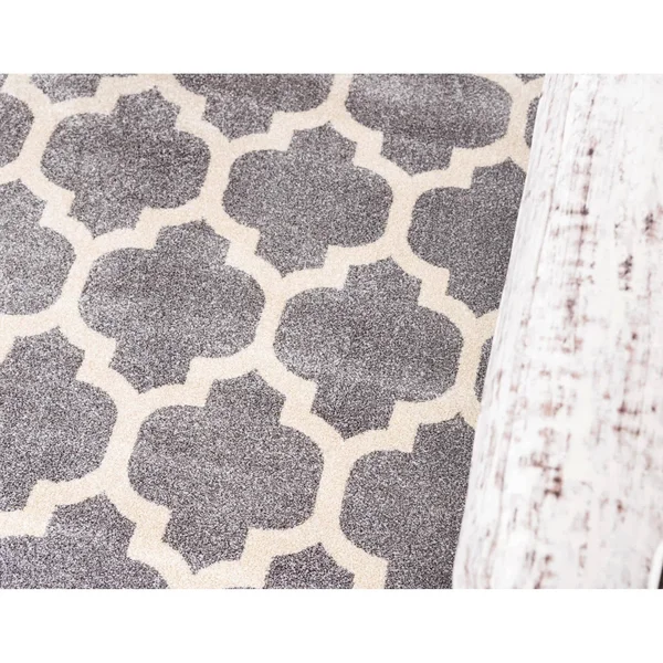 Unique Loom Philadelphia Trellis Rug - Size: 10& 0 x 10& 0 Square, Gray