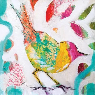 Framed Canvas Art - Petite Bird IV by Amanda J. Brooks ( Animal Art > Birds art)