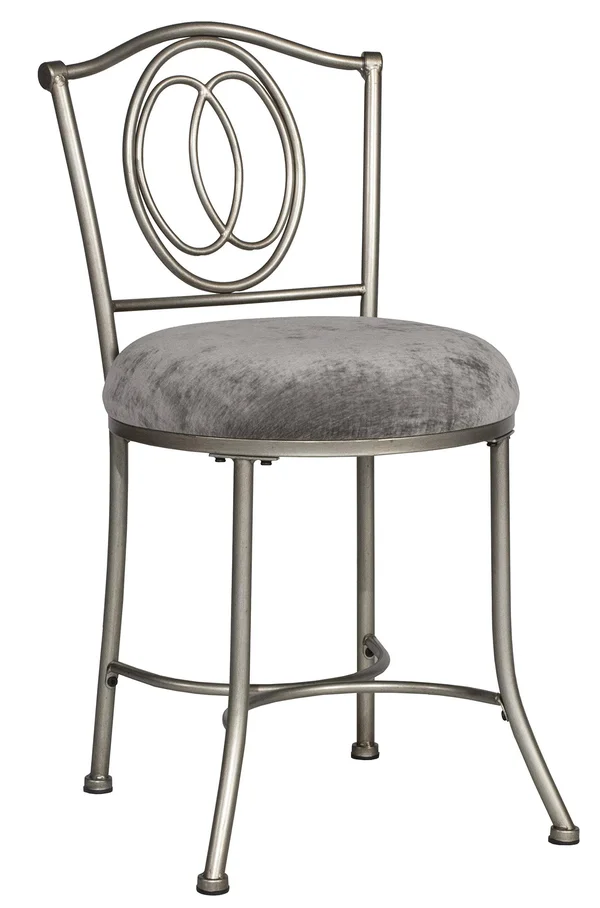 Hillsdale Furniture Emerson Vanity Stool Pewter