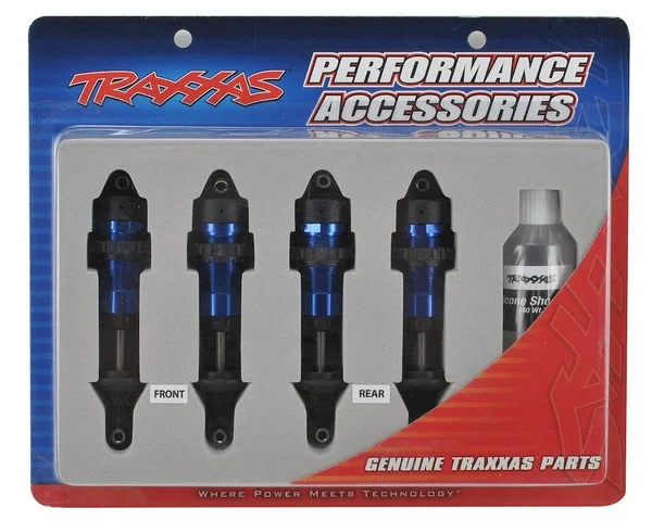 Traxxas 5460a - GTR Shocks - Aluminum, Blue-Anodized (4)