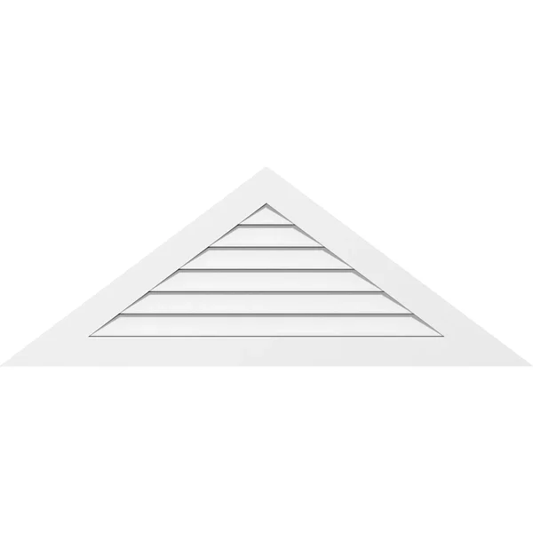 Ekena Millwork GVPTR72X3001SF 72x22W x 30x22H Triangle Surface Mount PVC Gable Vent 10/12 Pitch: Functional - w/ 3-1/2x22W x 1x22