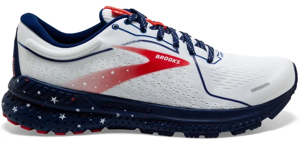 Brooks Adrenaline GTS 21 10, White/Blue/Red (Women's)
