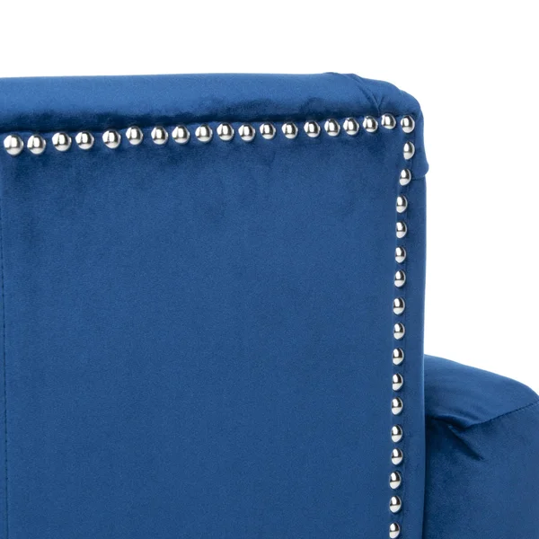 Safavieh Colin Tufted Club Chair - Navy, Espresso