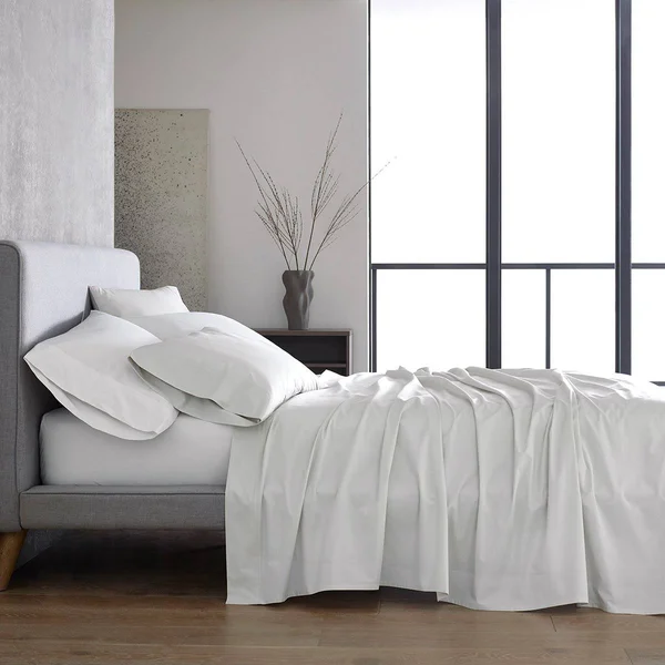 Under The Canopy Organic Percale Sheet Set percale_Monument, Cal King