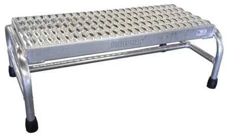 Cotterman 1801N3232A3E12B1C50P6 Step Stand, 10 in H, 500 Lb., aluminum