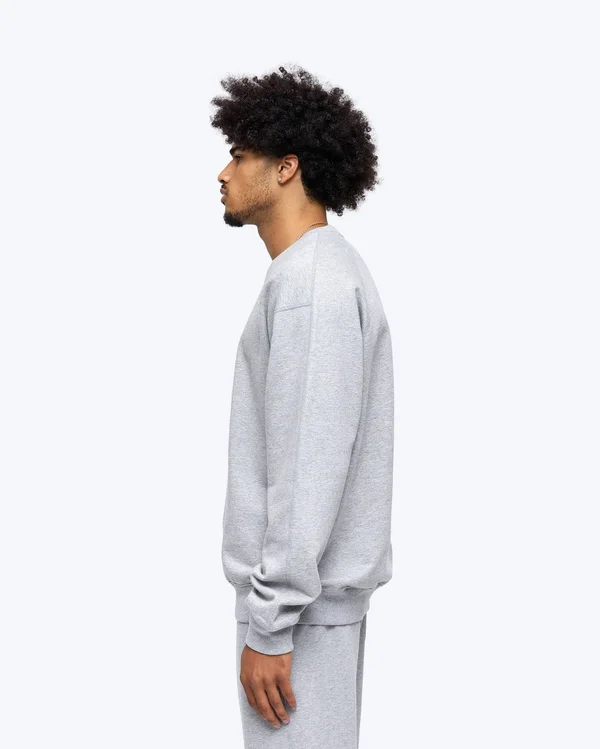 Reigning Champ Midweight Terry Relaxed Crewneck - Men's Heather Grey, S