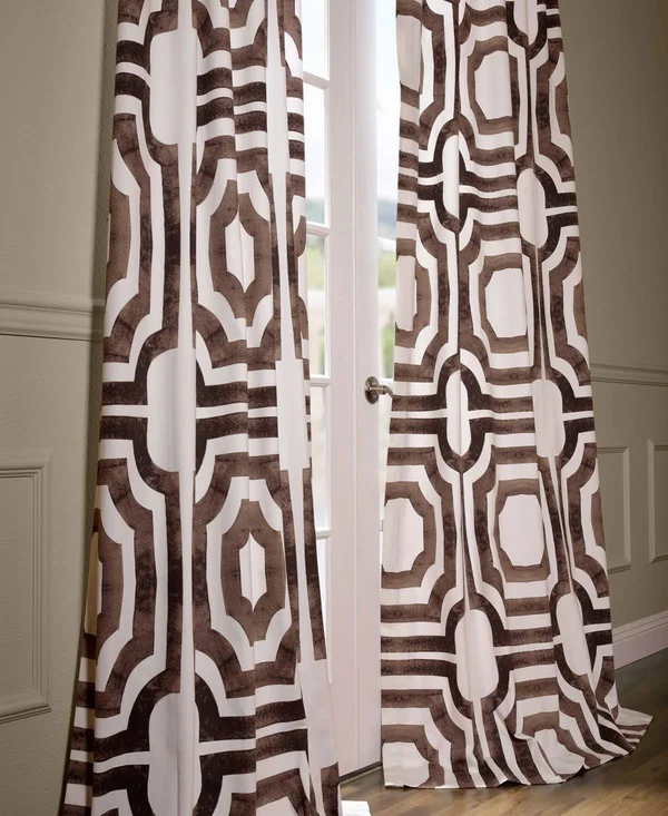 Mecca Printed Cotton Single Curtain Panel