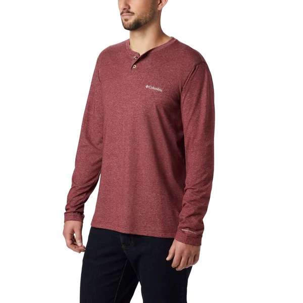 Columbia Men's Thistletown Park Henley Shirt - 2XT - Red