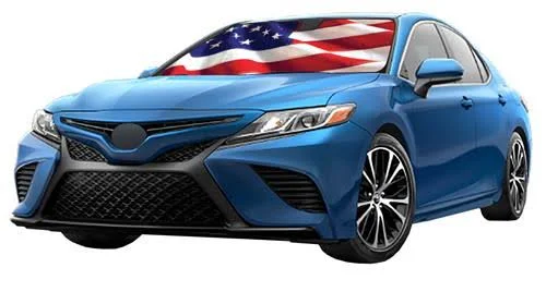 Intro-Tech Automotive GM-20-US: Intro-Tech Automotive Custom-Made USA Flag Auto Shades