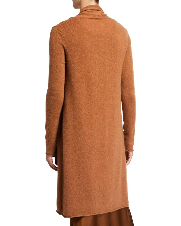 Neiman Marcus Cashmere Collection Cashmere Duster Cardigan, Caramel, Women's, XL, Sweaters Cashmere Sweaters