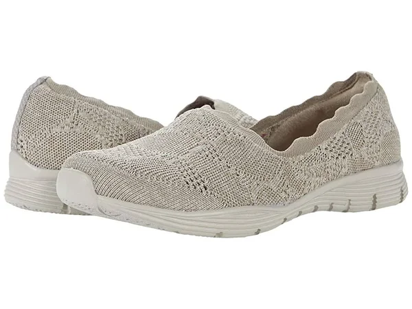 Skechers Women's Seager Bases Covered Slip On, Taupe