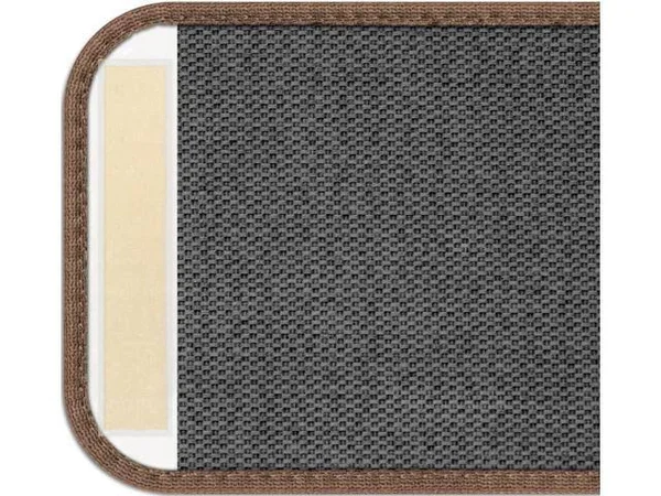 Set of 15 Adhesive Carpet Stair Treads - Praline Brown - 8 in. x 23.5 in.