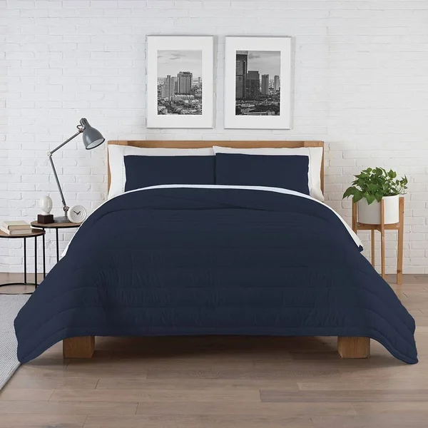 Pure Beech Jersey Twin/Twin XL Comforter Set in Navy