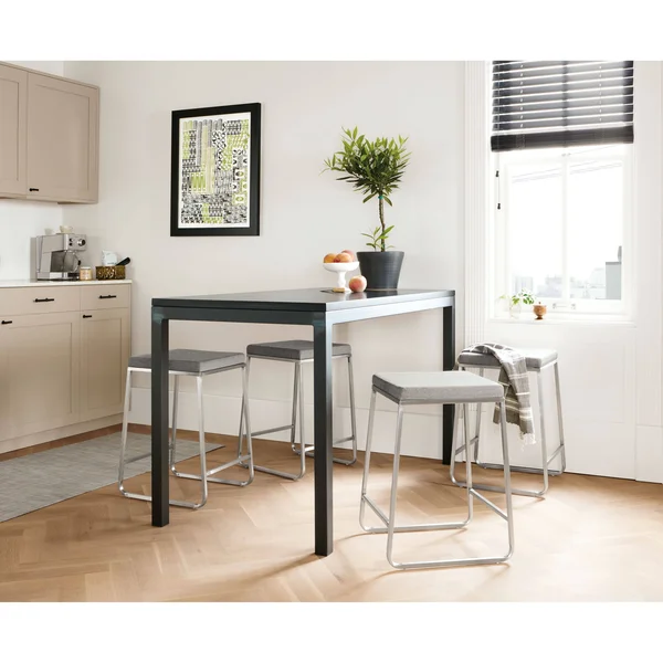Room & Board, Modern Parsons Counter Table w/ Leg 18d 36W 35h in Sand, Ash w/ Sand Sta 1.5x22 in Top w/ Taupe Base