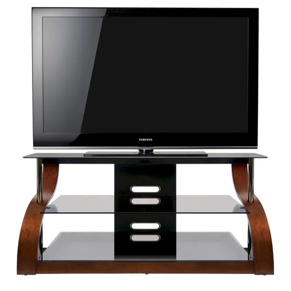 Bello 52x22 Curved Wood TV Stand in Espresso - CW343