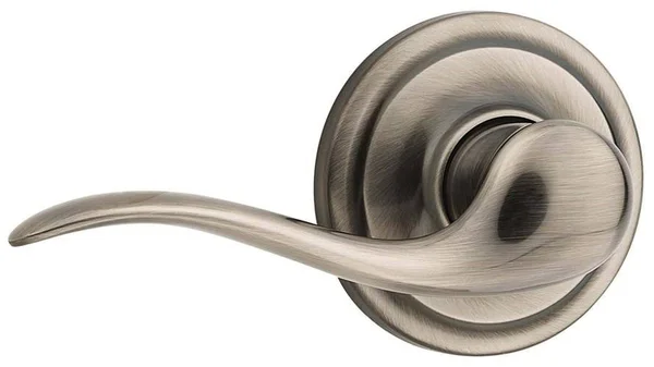 Kwikset 966TNLRH-5V1 Right Hand Tustin Lever Interior Single Cylinder Handleset Trim Antique Brass Finish