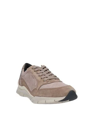 Geox Woman Sneakers Light Brown Size 9 Soft Leather - Textile fibers
