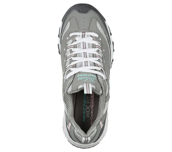 Skechers Women's D&Lites - New Journey Sneakers - Gray/Light Pink, 7.0