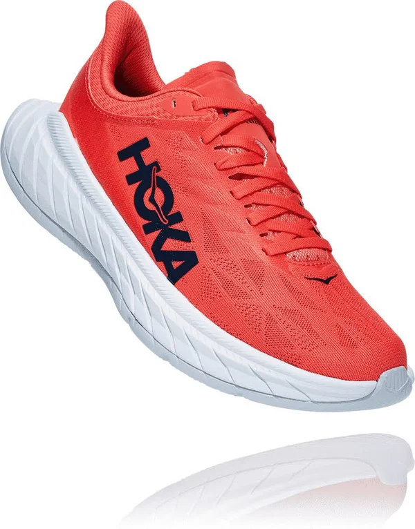 Hoka One One Women's Carbon x 2 Running Shoes - Coral/Black
