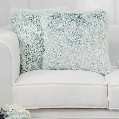 Mashpee Square Pillow Cover & Insert Three Posts Teen Color: Blue, Size: 18x22 x 18x22