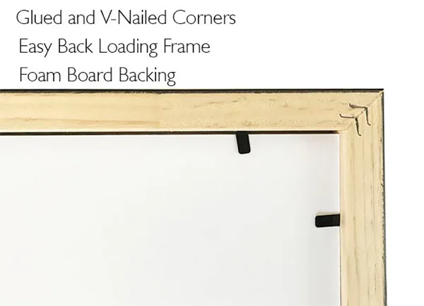 Metallic Bronze Wood Picture Frame with Acrylic Front and Foam Board Backing - Size: 16x 24