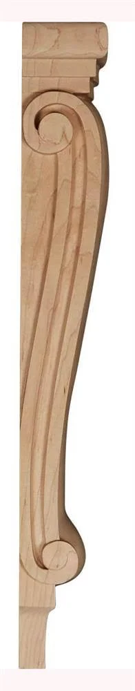 Ekena Millwork CORW06X03X22PTAL 6 1/4x22W x 3x22D x 22x22H Large Traditional Pilaster Corbel - Alder