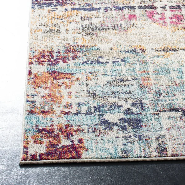 Safavieh Madison MAD458C 5&3x22 x 7&6x22 Red - Light Blue Area Rug