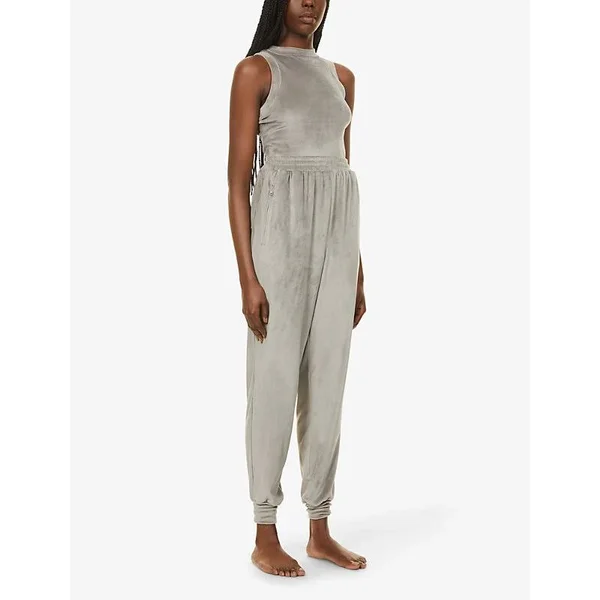 SKIMS Women's Velour Crew Neck Tank - Gray