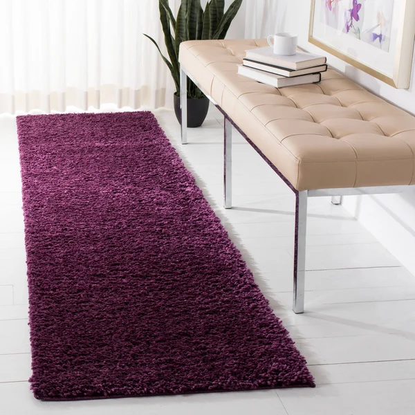 Safavieh August Shag Purple 2 ft. x 10 ft. Runner Rug
