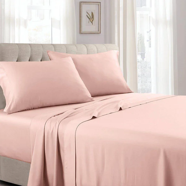 Royal Tradition Cotton Bed Sheets 600 TC Solid Sateen Queen - Gray
