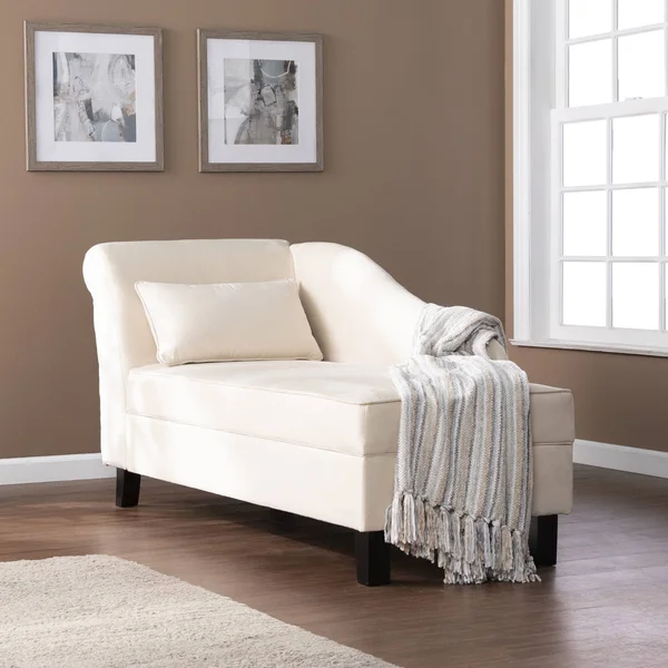 Southern Enterprise Aberdale Khaki Chaise Lounge with Storage