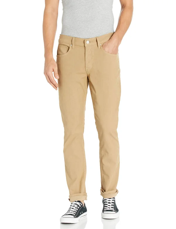 Hudson Jeans Men's Blake Slim Straight Zip Fly Twill - Tan, 32