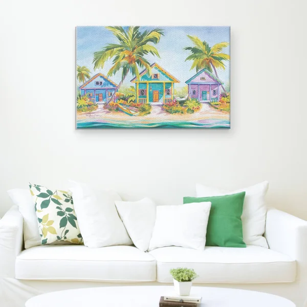 Masterpiece Art Gallery Island Charm Beach House by Kathleen Denis Canvas Art Print 24 inch x 36 inch