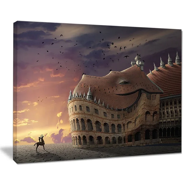 Design Art Wake Up Dragon Collage - 3 Piece Graphic Art on Wrapped Canvas Set, Blue