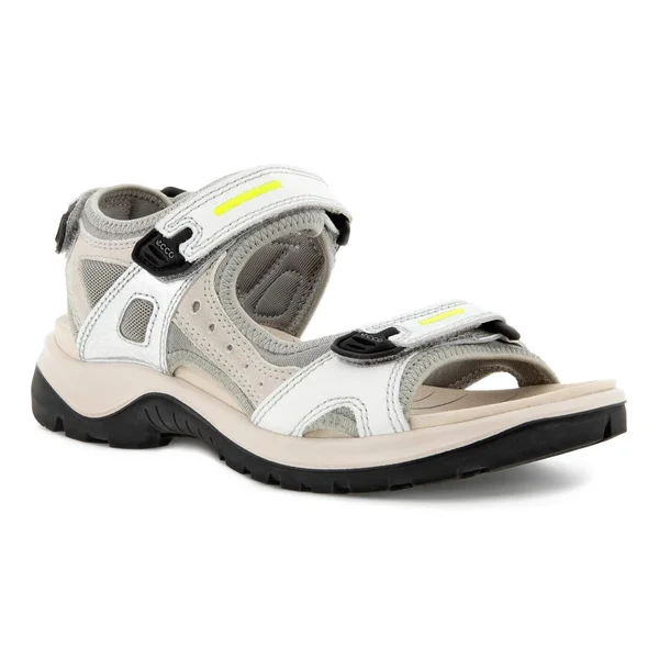 Ecco Offroad Women's Flat Sandal Multicolor, Silver Metallic, 39, M
