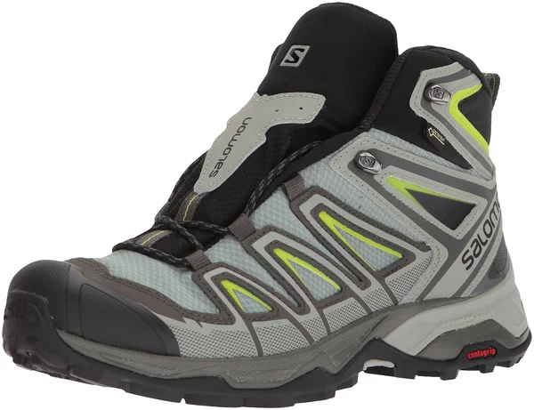 Salomon Men's x Ultra 3 Mid GTX Boots Beluga, Shadow, Lime Green 10